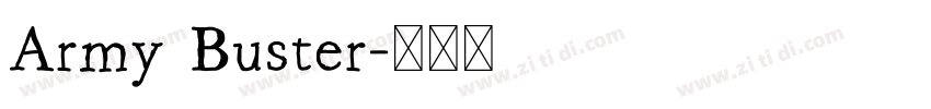 Army Buster字体转换